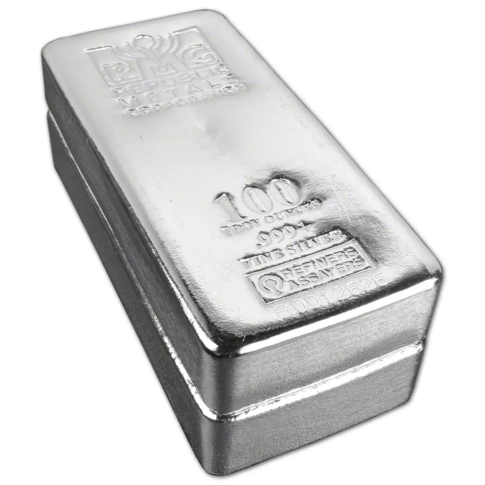 100 oz Silver Bar Generic Silver Bar Pacific Precious Metals Lost