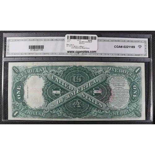 $1 1917 Small Red, scalloped Legal Tender Issues 37 (2)