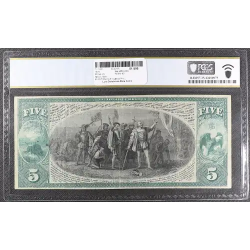 $5 1875 Red with scallops First Charter Period 401 (2)