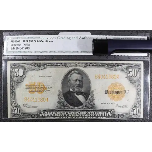 $50 1922 Gold Gold Certificates 1200 (2)