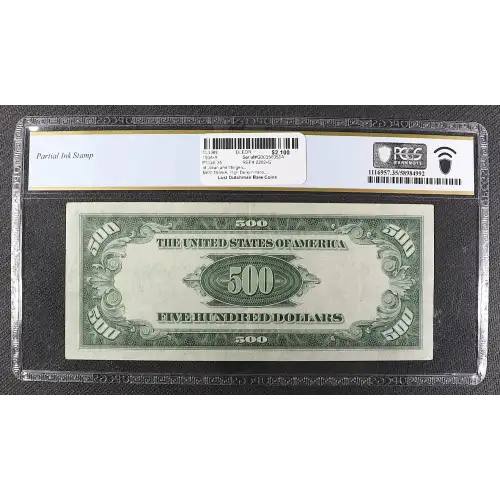 $500 1934-A.  High Denomination Notes 2202-G (2)