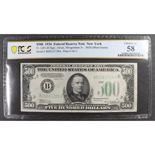 $500 1934  High Denomination Notes 2201-B (2)