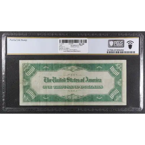 $1,000 1928  High Denomination Notes 2210-G