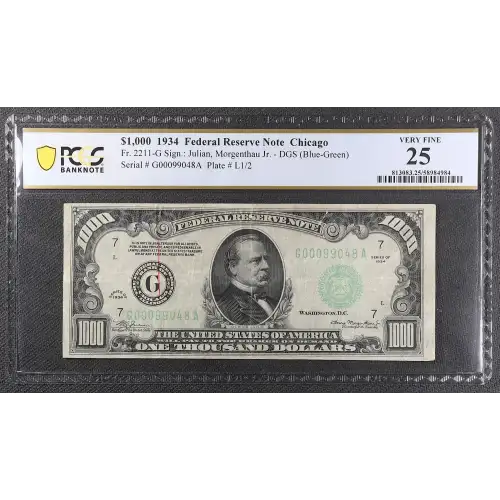 $1,000 1934  High Denomination Notes 2211-G (2)
