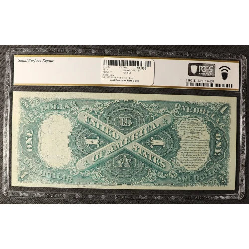 $1 1875 Small Red with ray Legal Tender Issues 20 (2)