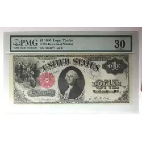 $1 1880 Large Brown; blue serial numbers. Legal Tender Issues 34