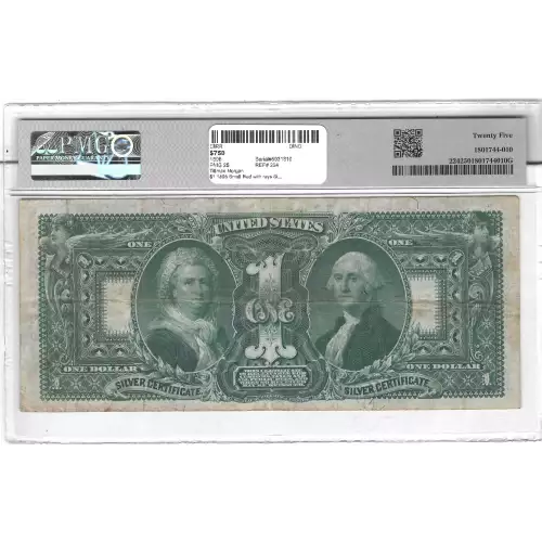 $1 1896 Small Red with rays Silver Certificates 224