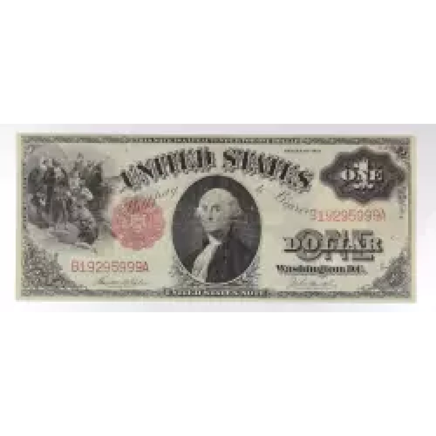 $1 1917 Small Red, scalloped Legal Tender Issues 36