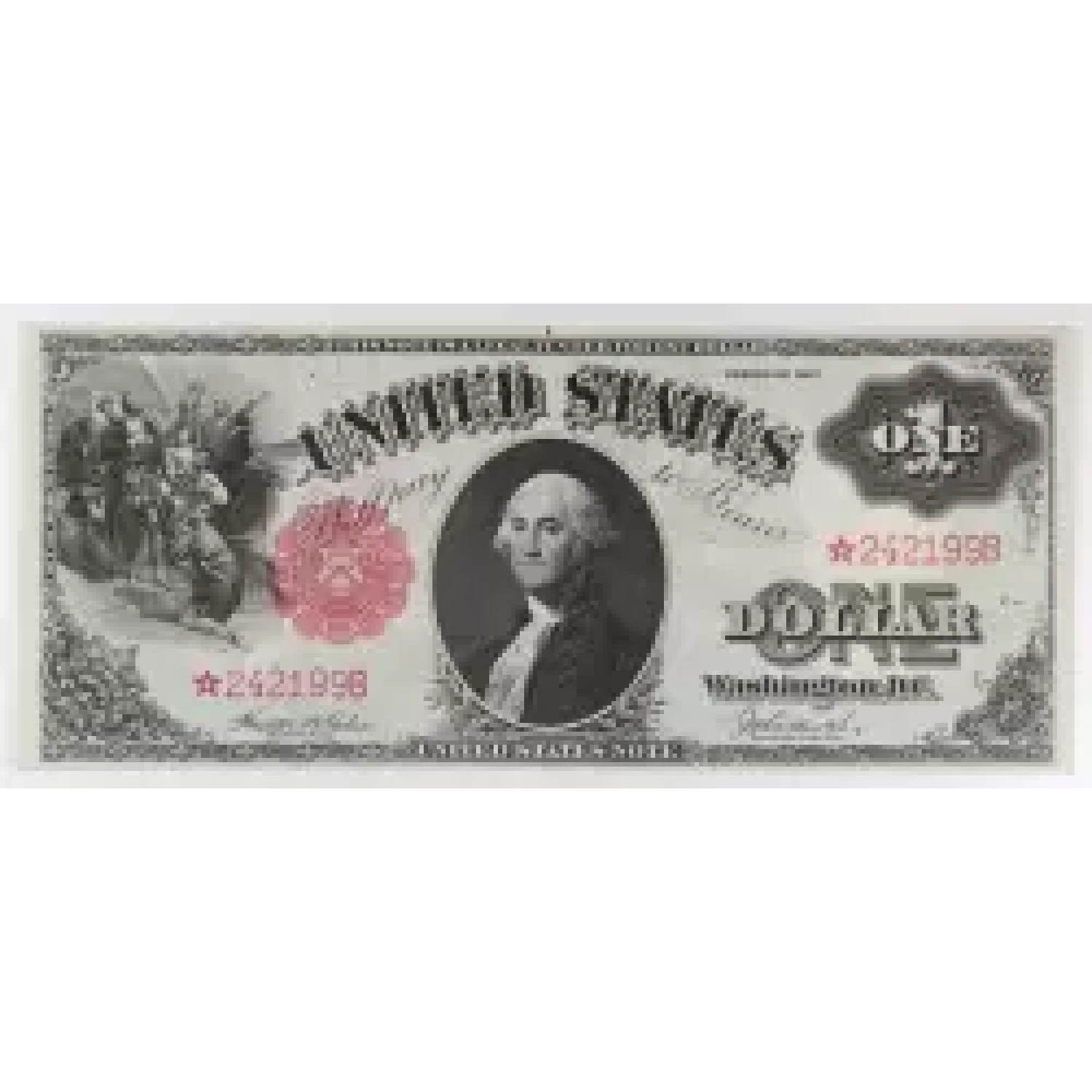 $1 1917 Small Red, scalloped Legal Tender Issues 36*