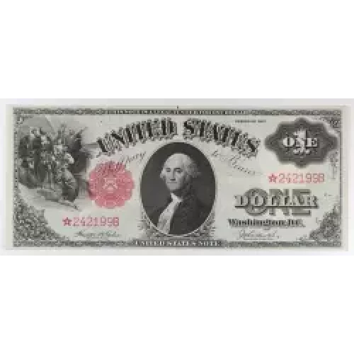 $1 1917 Small Red, scalloped Legal Tender Issues 36*