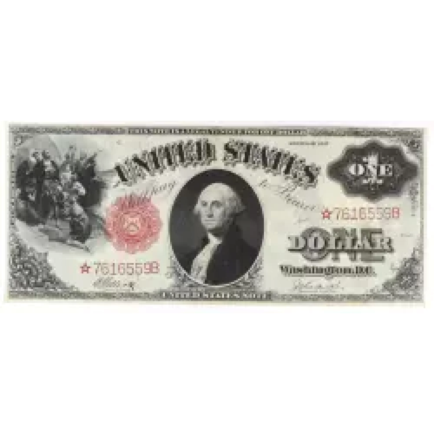 $1 1917 Small Red, scalloped Legal Tender Issues 37*