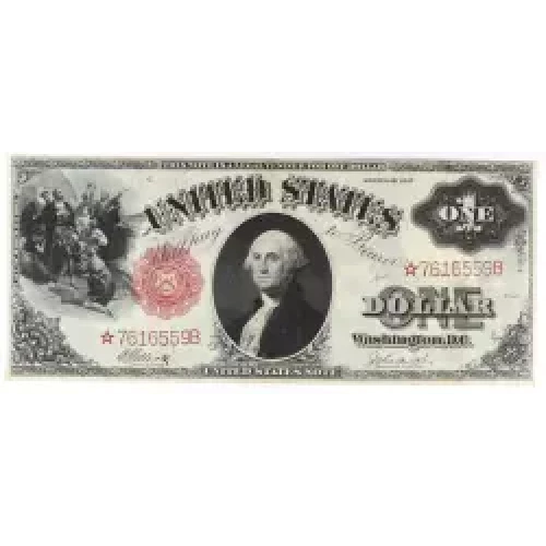 $1 1917 Small Red, scalloped Legal Tender Issues 37*