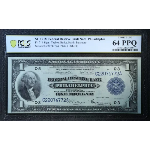 $1 1918  Federal Reserve Bank Notes 714 (2)