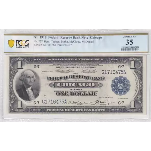$1 1918  Federal Reserve Bank Notes 727 (2)