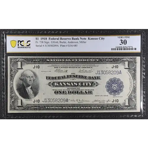 $1 1918  Federal Reserve Bank Notes 738