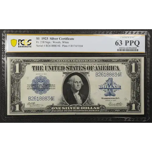 $1 1923 Blue Silver Certificates 238