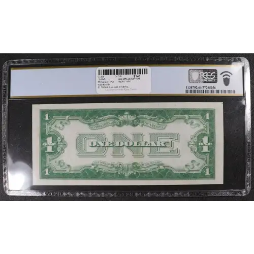 $1 1928-B blue seal. Small Silver Certificates 1602