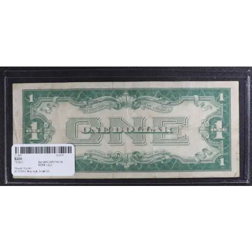 $1 1928-C blue seal. Small Silver Certificates 1603