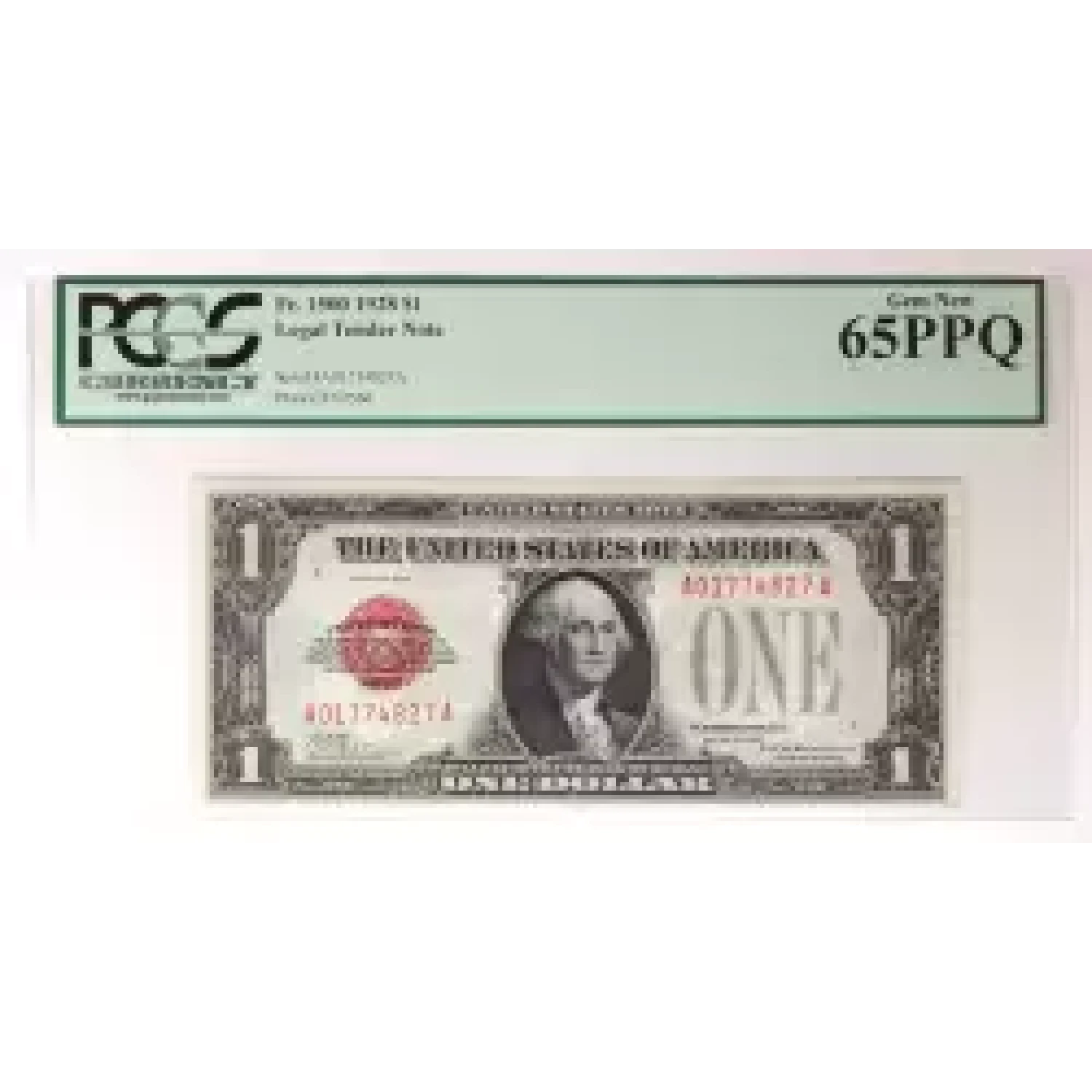 1928 $1 Small Legal Tender Notes 1500 PCGS Currency 65 PPQ - Lost ...