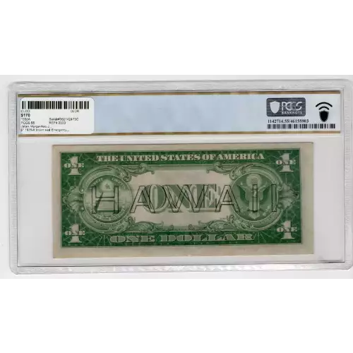 $1 1935-A brown seal Emergency Notes Issued During WW2 2300 (2)