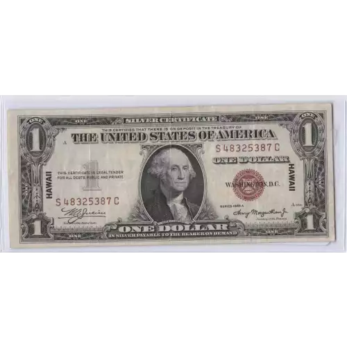 $1 1935-A brown seal Emergency Notes Issued During WW2 2300