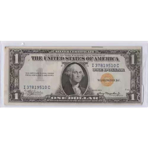 $1 1935-A yellow seal Emergency Notes Issued During WW2 2306