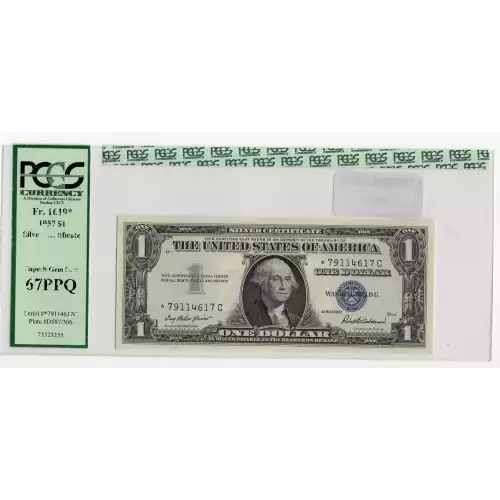 $1 1957 blue seal. Small Silver Certificates 1619*