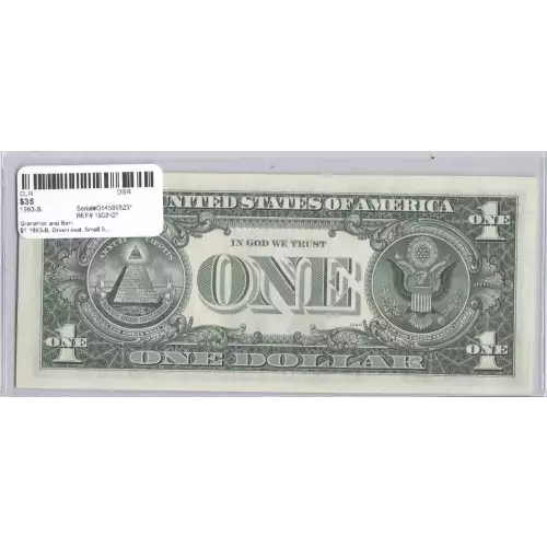 $1 1963-B. Green seal. Small Size $1 Federal Reserve Notes 1902-G* (2)