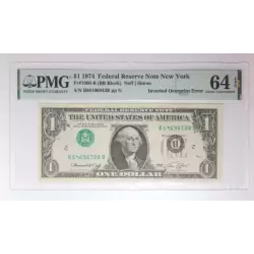 $1 1974 Green seal. Small Size $1 Federal Reserve Notes 1908-B