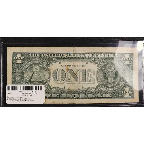 $1 1981 Green seal. Small Size $1 Federal Reserve Notes 1911-K (3)