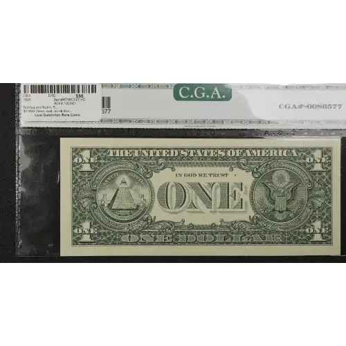 $1 1995 Green seal. Small Size $1 Federal Reserve Notes 1923-D (2)