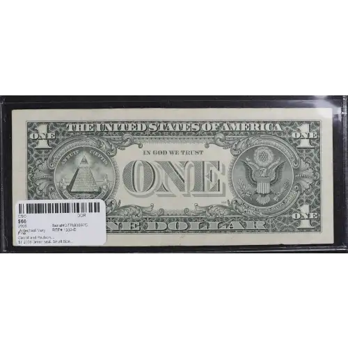 $1 2006 Green seal. Small Size $1 Federal Reserve Notes 1932-D (2)