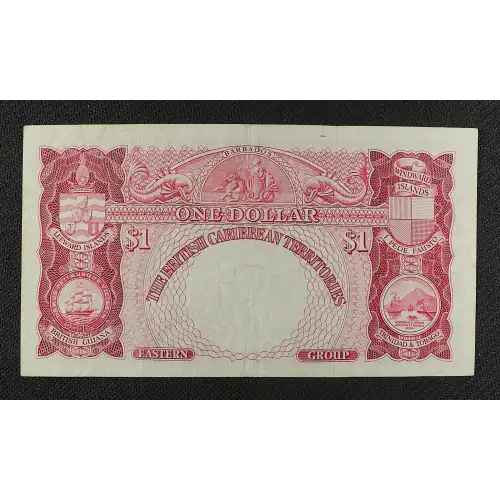 1 Dollar 1953-1964, 1953 Issue c. 2.1.1958-2.1.1964 British Caribbean Territories 7 (2)