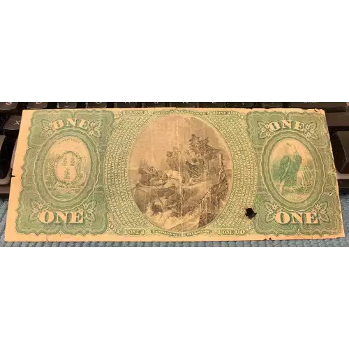 $1 Original Red with rays, blue serial no. First Charter Period 380 (3)