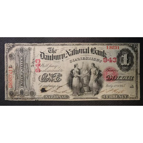 $1 Original Red with rays, blue serial no. First Charter Period 380 (3)