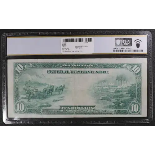 $10 1914 Blue Seal Federal Reserve Notes 907A