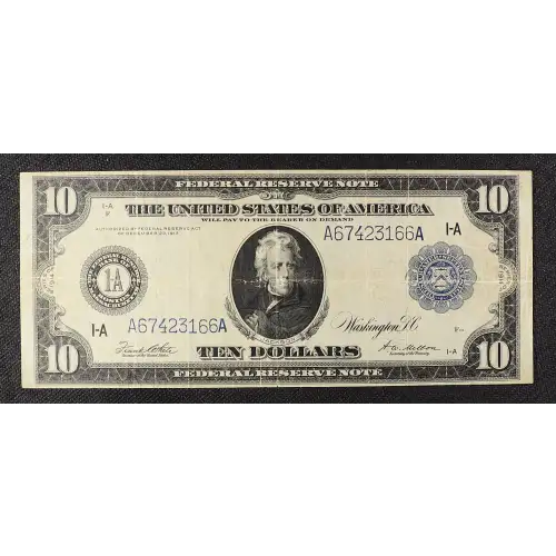 $10 1914 Blue Seal Federal Reserve Notes 907A (3)