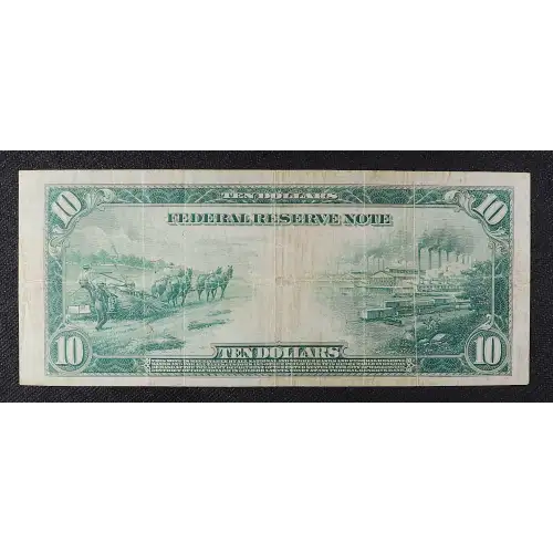 $10 1914 Blue Seal Federal Reserve Notes 907A