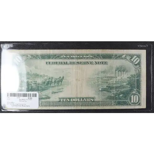 $10 1914 Blue Seal Federal Reserve Notes 907A (2)