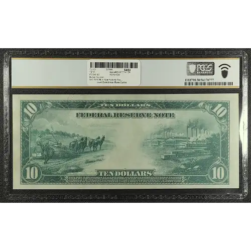 $10 1914 Blue Seal Federal Reserve Notes 930