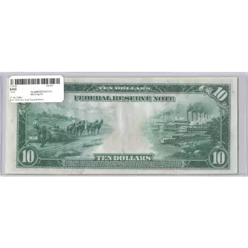 $10 1914 Red Seal Federal Reserve Notes 907A (2)