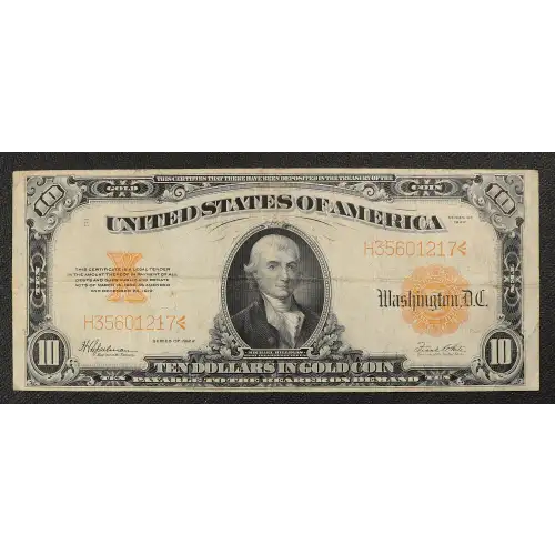 $10 1922 Gold Gold Certificates 1173 (3)