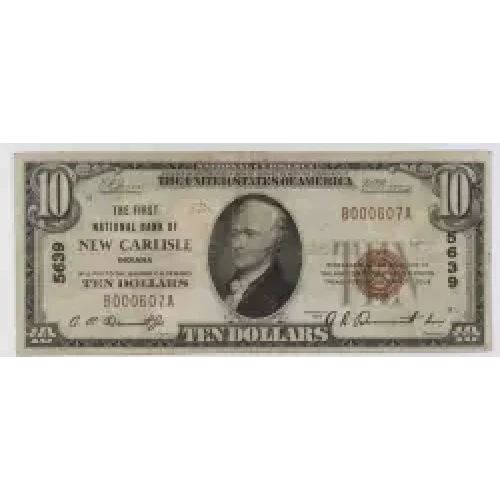 $10 1929 small brown seal. Small National Bank Notes 1801-1