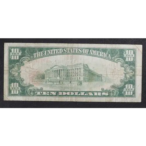 $10 1929 small brown seal. Small National Bank Notes 1801-1 (2)