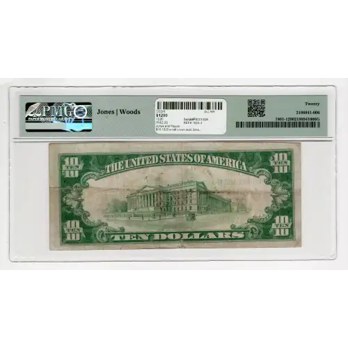 $10 1929 small brown seal. Small National Bank Notes 1801-1 (2)