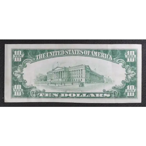 $10 1929 small brown seal. Small National Bank Notes 1801-1 (2)