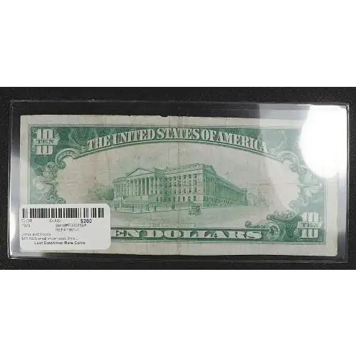 $10 1929 small brown seal. Small National Bank Notes 1801-1 (2)