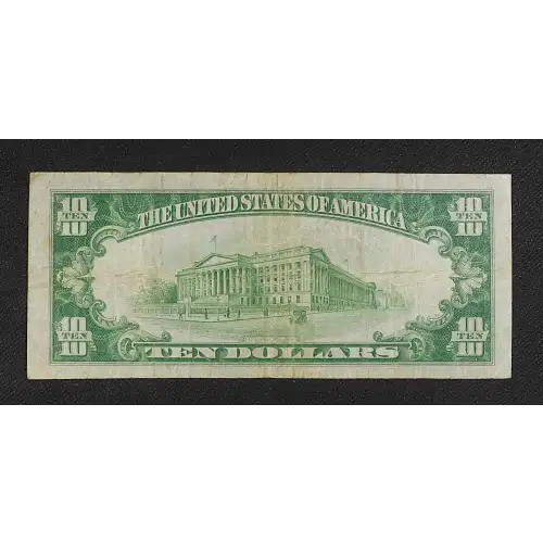 $10 1929 small brown seal. Small National Bank Notes 1801-1 (3)