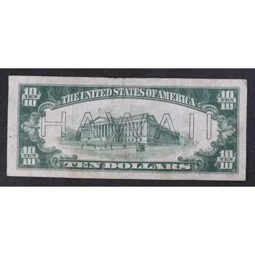 $10 1934-A brown seal Emergency Notes Issued During WW2 2303 (2)