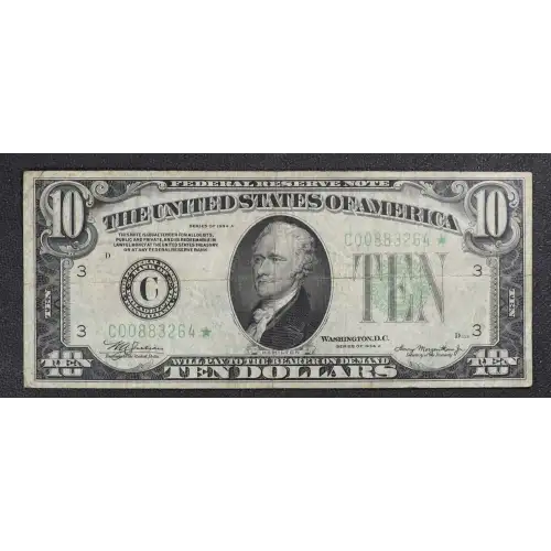 $10 1934-A.  Small Size $10 Federal Reserve Notes 2006-C*